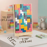 Load image into Gallery viewer, Wooden Puzzle Blocks Montessori Brain Blocks &amp; Stacki Style 10 Challenge Cards Numbered Tray &amp; Grid Guide Educational Game for Kids Ages 3 to 5 Russian Blocks Style Learning Game