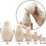 Load image into Gallery viewer, Blank Nesting Dolls Set 6 pcs Unpainted Russian Nesting Dolls Matryoshka DIY