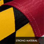Load image into Gallery viewer, G128 3 Pack: Maryland MD State Flag  1x1.5 Ft  ToughWeave Series Embroidered 300D Polyester  Embroidered Design, Indoor/Outdoor, Brass Grommets