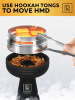 Load image into Gallery viewer, Black Hookah Bowl Set Silicone Shisha Bowl with Hookah Tongs &amp; Heat Management
