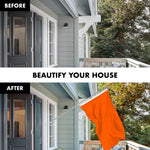 Load image into Gallery viewer, G128 Combo Pack: 5 Ft Tangle Free Aluminum Spinning Flagpole (Silver) &amp; Solid Orange Color Flag 2.5x4 Ft, LiteWeave Pro Series Printed 150D Polyester  Pole with Flag Included