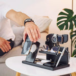 Load image into Gallery viewer, Wood Phone Docking Station Charger Xmas Gifts for Men or Dad for Husband