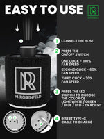 Load image into Gallery viewer, Black Hookah Pump Electric Hookah Starter with 1000 mAh Rechargeable Battery