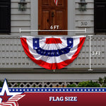 Load image into Gallery viewer, American USA Pleated Fan Flag 3x6 Feet American USA Bunting Decoration Flags