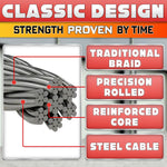 Load image into Gallery viewer, Garage Door Cables for 12 ft Door 13 ft 6 inch Long Heavy Duty 304 Steel Galvanized Cables Pack of 2 Corrosion Resistant Rust Proof Wire Durable Smooth Operation Easy Installation Reliable