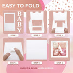 Load image into Gallery viewer, Baby Shower Boxes with Letters 44 Pcs White Boxes with Rose Gold Dusty Pink Sand &amp; White Balloons Gender Reveal &amp; Party Decoration Set by