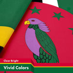 Load image into Gallery viewer, G128 3 Pack: Dominica Dominican Flag  3x5 Ft  LiteWeave Pro Series Printed 150D Polyester  Country Flag, Indoor/Outdoor, Vibrant Colors, Brass Grommets, Thicker and More Durable Than 100D 75D Poly