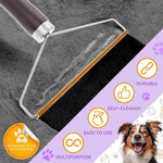 Load image into Gallery viewer, Pet Hair Remover for Furniture Cat and Dog Fur Remover Tool Reusable Lint Cleaner with Copper Teeth Cutters and Wooden Handle Metal Pet Hair Removal Tool for Carpet Portable Couch Cleaner