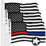 Load image into Gallery viewer, Thin Blue &amp; Red Line State Flag 3x5 Ft 3Pack Embroidered Polyester By G128