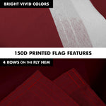 Load image into Gallery viewer, G128 Combo Pack: 5 Ft Tangle Free Aluminum Spinning Flagpole (Silver) &amp; Solid Burgundy Color Flag 2.5x4 Ft, LiteWeave Pro Series Printed 150D Polyester  Pole with Flag Included