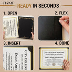 Load image into Gallery viewer, 50 Pack Single Sided Certificate Holders 8.5x11 Black Award Certificate Folders with Gold Foil Border Cardstock Covers Letter Size Graduation Certificate Sleeves Protective Diploma Holders Bulk