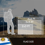 Load image into Gallery viewer, Uruguay Uruguayan Flag 3x5 Ft 5Pack Doublesided Embroidered Polyester By G128