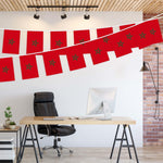 Load image into Gallery viewer, G128 Morocco Moroccan Bunting Banner  Flag 8.2 x 5.5 Inch, Full String 33 Feet  Printed 150D Polyester, Decorations For Bar, School, Festival Events Celebration