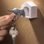 Load image into Gallery viewer, Whistle Key Ring and Key Holder Elephant Grey Keys Organizer Hanger for Home