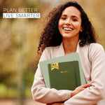 Load image into Gallery viewer, 2025 2026 HARDCOVER Leather Planner Weekly &amp; Monthly   6.5 * 8.5 Inches   Academic Planner Business Personal or Student   Pen Holder Thick Paper July 2025   June 2026 (Olive Green)