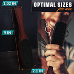 Load image into Gallery viewer, Boar Bristle Beard Brush for Men – 9  Soft Boar Bristle Hair Brush for Slick Back Beards &amp; Mustaches – Ergonomic Handle Non Slip Grip Durable Design Thoughtful Gift for Grooming Enthusiasts