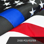 Load image into Gallery viewer, Blue Lives Matter Flag 2.5x4FT 2Pack Embroidered Polyester By G128