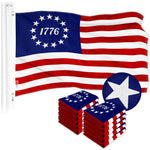 Load image into Gallery viewer, G128 10 Pack: Betsy Ross 1776 Flag  4x6 Ft  ToughWeave Series Embroidered 300D Polyester  Historical Flag, Embroidered Design, Indoor/Outdoor, Brass Grommets