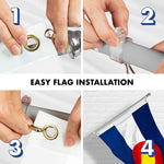 Load image into Gallery viewer, Combo Pack: 5 Ft Tangle Free Aluminum Spinning Flagpole (Silver) &amp; Colorado CO State Flag 2.5x4 Ft, ToughWeave Series Embroidered 300D Polyester  Pole with Flag Included