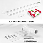 Load image into Gallery viewer, G128 Combo Pack: 6 Ft Tangle Free Aluminum Spinning Flagpole (Silver) &amp; Burundi Umurundi Flag 3x5 Ft, LiteWeave Pro Series Printed 150D Polyester  Pole with Flag Included