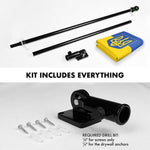 Load image into Gallery viewer, G128 Flag Pole 6FT Black Tangle Free &amp; Ukraine Ukrainian Coat of Arms Flag 3x5 Ft Combo Printed 150D Polyester