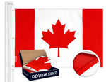 Load image into Gallery viewer, G128 Canada Canadian Flag  6x10 Ft  Double ToughWeave Series Double Sided Embroidered 210D Polyester  Country Flag, Embroidered Design, Indoor/Outdoor, Brass Grommets, Heavy Duty, 3ply