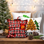 Load image into Gallery viewer, Christmas Decoration Farmhouse Pine Spruce Waterproof Throw Pillow 18 x 18 in  Set of 4, Beautiful Cushion Covers for Christmas Sofa Couch Decoration, Pillow Insert Included