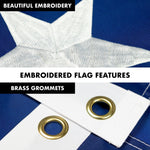 Load image into Gallery viewer, G128  6 Feet Tangle Free Spinning Flagpole (Silver) North Carolina Flag Brass Grommets Embroidered 3x5 ft (Flag Included) Aluminum Flag Pole