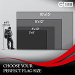 Load image into Gallery viewer, G128 Christian Flag  6x10 Ft  StormFlyer Series Embroidered 220GSM Spun Polyester  Religious Flag, Embroidered Design, Indoor/Outdoor, Brass Grommets, Heavy Duty, All Weather
