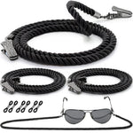 Load image into Gallery viewer, Glasses Strap String Holder Cord Soft Terylene 3 Pcs Black NonSlip Tips