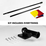 Load image into Gallery viewer, G128  6 Feet Tangle Free Spinning Flagpole (Black) Colorado Flag Brass Grommets Embroidered 3x5 ft (Flag Included) Aluminum Flag Pole