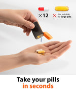 Load image into Gallery viewer, Weekly Pill Organizer 1 Time a Day 7 Day Travel Pill Case with Detachable Daily Compartments Secure Silicone Lids Easy Open for Seniors &amp; Arthritis Durable Compact Vitamin &amp; Medication Organizer
