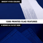 Load image into Gallery viewer, Combo Pack: 6 Feet Tangle Free Spinning Flagpole (White) Solid Blue Flag 3x5 ft Printed 150D Brass Grommets (Flag Included) Aluminum Flag Pole