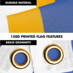 Load image into Gallery viewer, G128 Combo Pack: 6 Ft Tangle Free Spinning Flagpole (Silver) &amp; Minnesota Flag 3x5 Ft Printed 150D Polyester, Brass Grommets (Flag Included) Aluminum Flag Pole