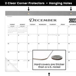 Load image into Gallery viewer, Desk Calendar 2024 17x12 Wall Calendar Thick Paper &amp; Notes Section Runs from December 2023 December 2024 (Black)