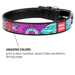 Load image into Gallery viewer, Design Leather Dog Collar for Puppy Small Medium and Large Dogs Boy &amp; Girl Leather Dog Collar Leather Buckle Dog Collar Black (7 1 5 9 2 5 Neck 1 2 Wide Flowers 1)