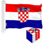 Load image into Gallery viewer, Croatia Croatian Flag 3x5 Ft 5Pack 150D Printed Polyester By G128