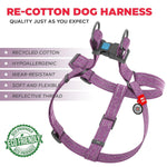Load image into Gallery viewer, Purple Cotton Dog Harness Eco Friendly for Medium Dogs M Size 2332 inch