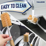 Load image into Gallery viewer, Dish Brush Set of 4 with Bottle Water Brush Dish Scrub Brush Dishwasher Safe