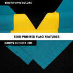 Load image into Gallery viewer, G128 Combo Pack: 6 Ft Tangle Free Aluminum Spinning Flagpole (Black) &amp; Bahamas Bahamian Flag 3x5 Ft, LiteWeave Pro Series Printed 150D Polyester  Pole with Flag Included