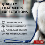 Load image into Gallery viewer, Rolled Leather Dog Leash 4Ft * 0.5 in for Small Medium and Large Dogs Heavy Duty Leather Puppy Leash for Outdoor Walking Running Training Strong Dog Leashes for Large Breed Dogs (Purple)