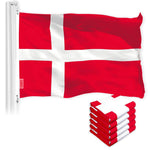 Load image into Gallery viewer, Denmark Danish Flag 3x5 Ft 5Pack 150D Printed Polyester By G128