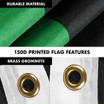 Load image into Gallery viewer, G128 Combo Pack: Flag Pole 6 FT Black Tangle Free &amp; Thin Blue Green Red Line Flag 3x5 FT Brass Grommets Printed Polyester (Flag Included) Aluminum Flag Pole