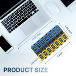 Load image into Gallery viewer, Weekly Pill Organizer 2 Times A Day Am Pm Pill Case Pill Box Yellowblue Plastic