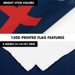 Load image into Gallery viewer, G128 Combo Pack: 6 Ft Tangle Free Aluminum Spinning Flagpole (White) &amp; Christian Flag 3x5 Ft, LiteWeave Pro Series Printed 150D Polyester, 4 Corner Brass Grommets  Pole with Flag Included