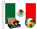 Load image into Gallery viewer, Mexico Mexican Flag 2x3 ft Double Sided Embroidered 210D Deluxe Polyester