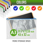 Load image into Gallery viewer, 32 Pack Mesh Zipper Pouch Bags A3 17.7x12.6 inch Plastic Zipper Pouches for Organizing Board Game Bags Puzzle Organizer Bag Large Zippered Pouch Bag Mesh Pouches with Zippered Puzzle Storage