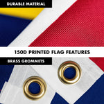 Load image into Gallery viewer, G128 Combo Pack: 6 Feet Tangle Free Spinning Flagpole (Black) Denver City Flag 3x5 ft Printed 150D Brass Grommets (Flag Included) Aluminum Flag Pole