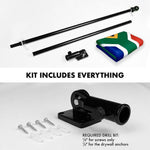 Load image into Gallery viewer, G128 Combo Pack: 6 Feet Tangle Free Spinning Flagpole (Black) South Africa South African Flag 3x5 ft Printed 150D Brass Grommets (Flag Included) Aluminum Flag Pole