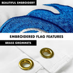 Load image into Gallery viewer, G128  6 Feet Tangle Free Spinning Flagpole (Silver) US Army Double Sided Brass Grommets Embroidered 3x5 ft (Flag Included) Aluminum Flag Pole